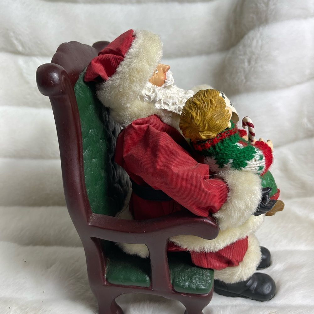 Kirkland Signature Santa & boy Ceramic figurines with paper marché costume - Picture 3 of 11